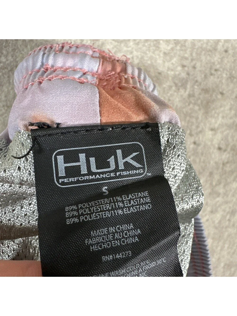 Huk Swim Shorts Mesh Lined Drawstring Swimwear Mens Small Pockets Red/purple